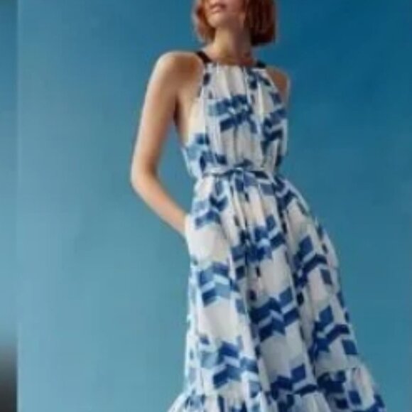Anthropologie Dresses & Skirts - Anthropologie Blue and White Maxi Dress